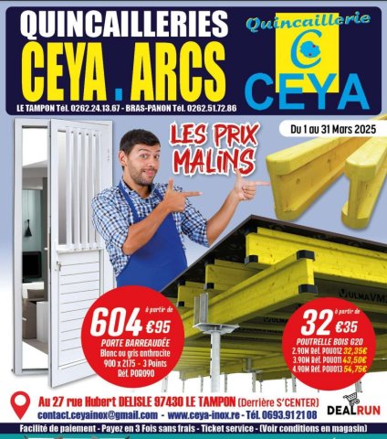Découvrez notre nouveau catalogue Ceya pour le mois de mars 2025 au Tampon