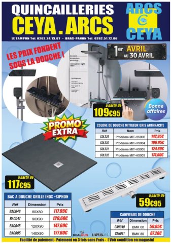 Promotions pour le mois d'avril dans votre quincaillerie au Tampon