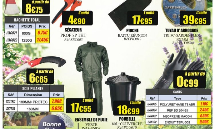 Promotion du mois de mai dans votre quincaillerie à Le Tampon