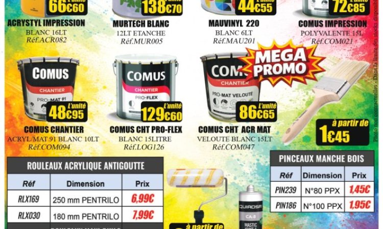 Promotions pour le mois d'avril dans votre quincaillerie au Tampon