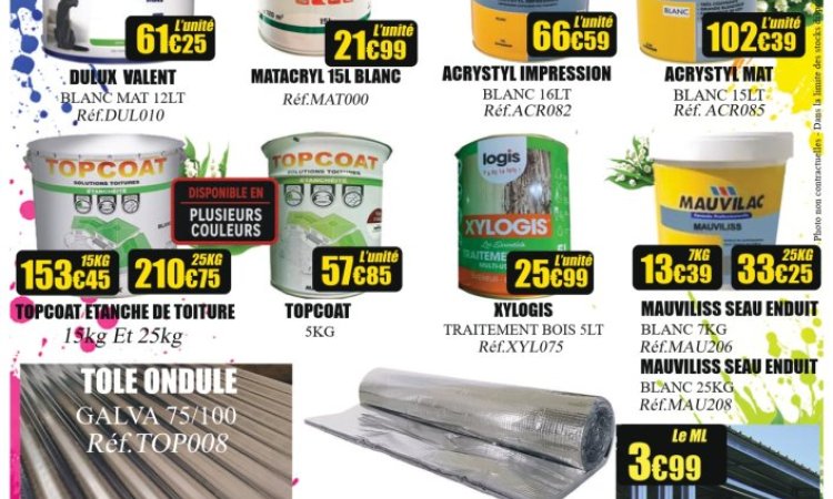 Promotion du mois de mai dans votre quincaillerie à Le Tampon